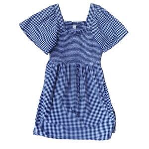 Romantic Gypsy Womens 4X 100% Cotton Gingham Smocked Flare Sleeve Summer Dress